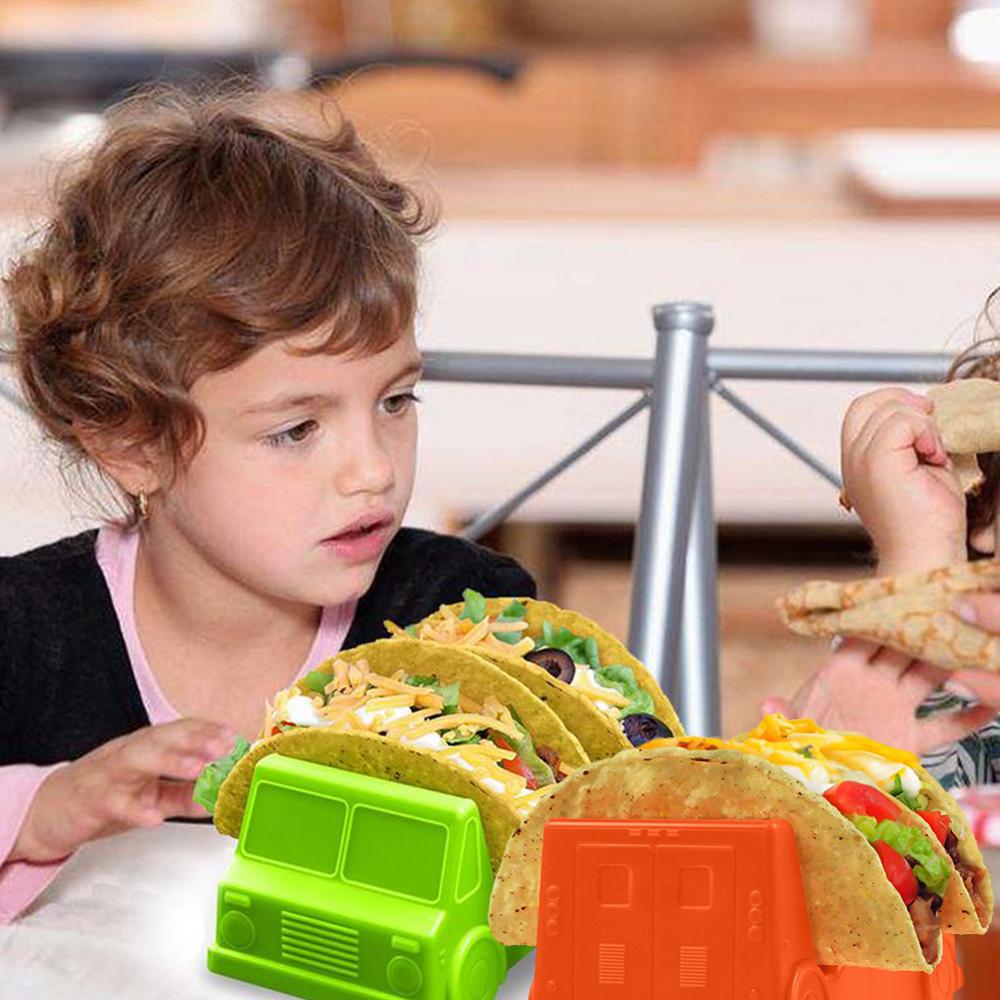 Taco holder pandekager tortilla roll rack sød bilform pp materiale taco rack køkken tilbehør
