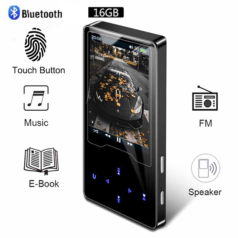 Bluetooth MP3 Speler Video Ultra-dunne Touchscreen MP3 Kan Horloge Nove Films Engels MP3 Speler Muziek Walkman MP3 fm Radio