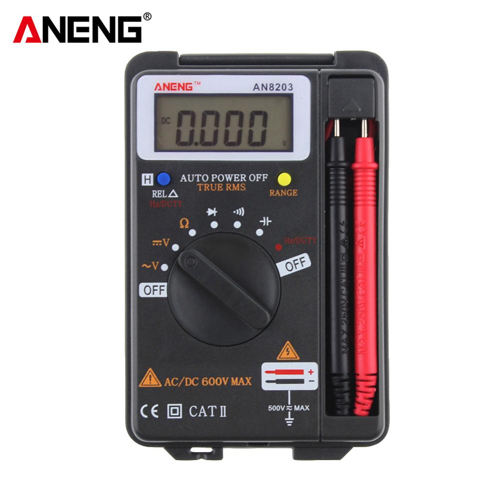 ANENG AN8203 Digital Multimeter DMM Integrated Handheld Multimeter AC/DC Multimeter Mini Digital Measuring Tools