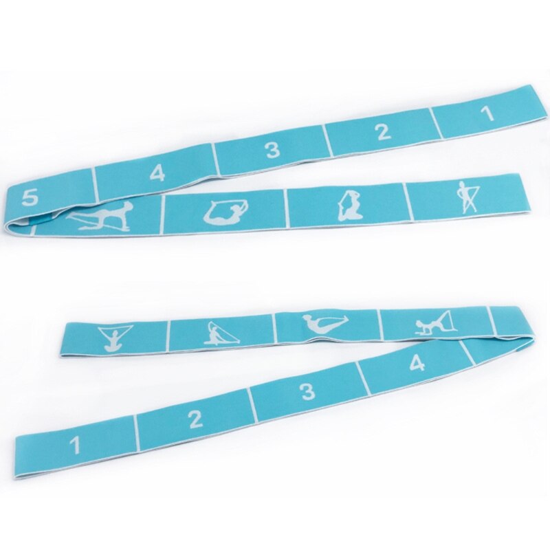 A0ND Yoga Resistance Band Exercise Loop Band with Tension Scale Yoga Pull Strap Belt Elastic Dance Stretching Band Loop