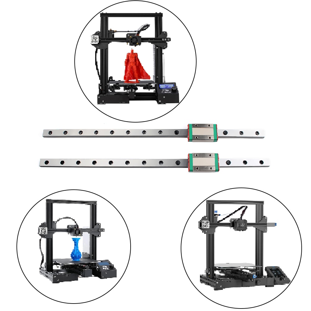 Kit de guidage de Rail linéaire à double axe Z MGN12C avec support de montage de plaque fixe pour Ender-3/3S /Ender 3 Pro/Ender-3 V2/CR10/CR10S/S4/S5