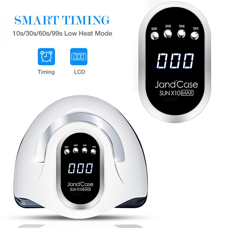 SUN X10 Max Lampara UV LED Lámpara de uñas para secar esmalte de uñas en gel con sensor de movimiento Lámpara UV para salón de manicura