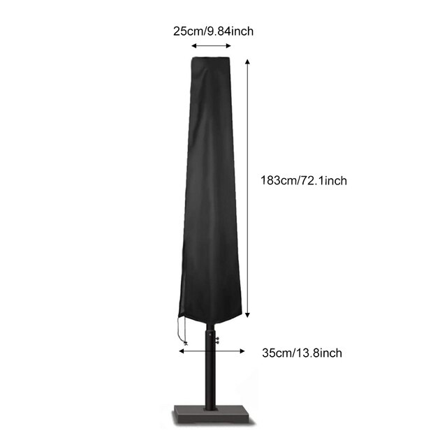 Sonnenschirm Staub Abdeckung Wasserdicht Uv-schutz Regenschirm Abdeckung Terrasse Garten Restaurant Schild Ausleger Oxford Tuch Regen Abdeckung: 183cm
