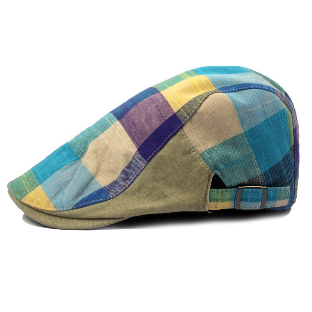 thumbnail image 2 of Cotton Letter Octagonal Forward Peaked Cap Autumn Winter Berets Hats 2 of 11
