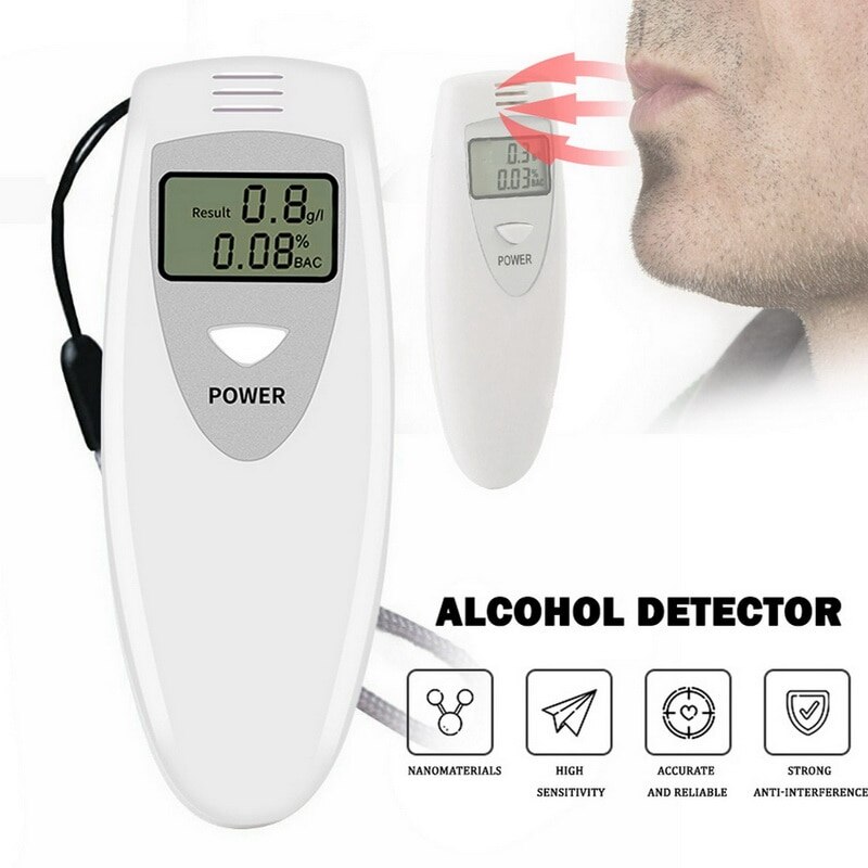 Alcohol Tester Handheld Backlight Digitale Alcohol Tester Digitale Alcohol Adem Tester Blaastest Analyzer Lcd Detector
