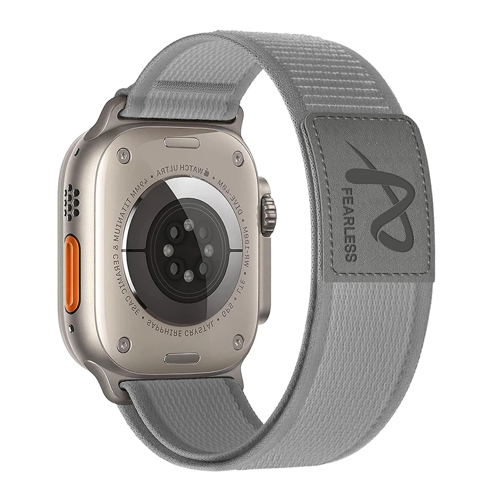 Trail Loop Strap For Apple Watch Bracelet 49mm 45mm 44mm 42mm 41mm 42mm 46mm Nylon Band For Iwatch Series Ultra 10 9 8 7 6 5 SE: Coal Black / 12mm