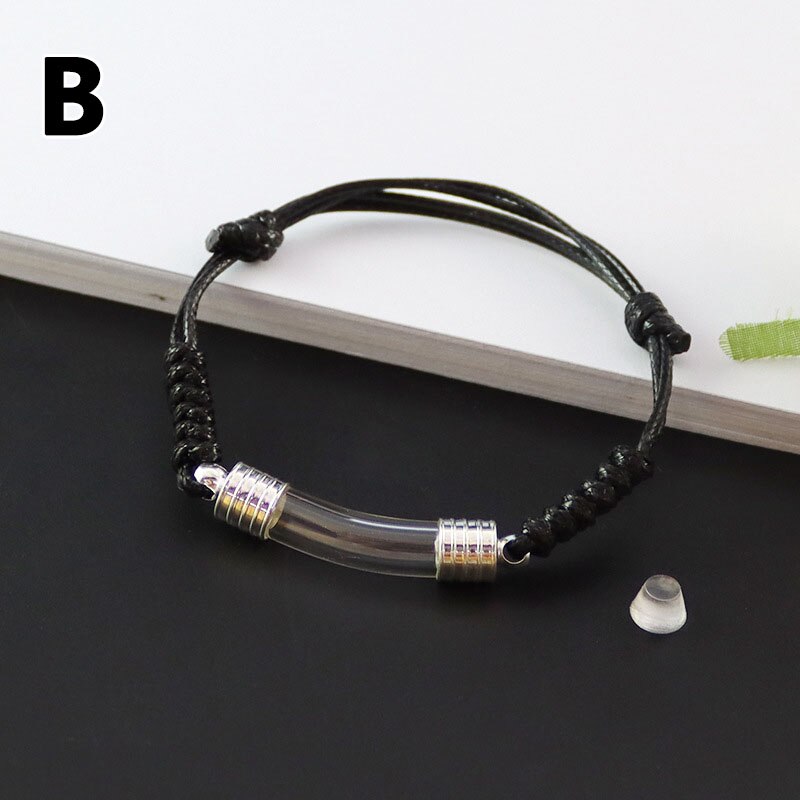 1/2 Stuks Glazen Flacon Hanger Armband Schrijven Naam Wirte Op Rijst Sieraden Charm Armbanden Voor Vrouwen: B  2PCS