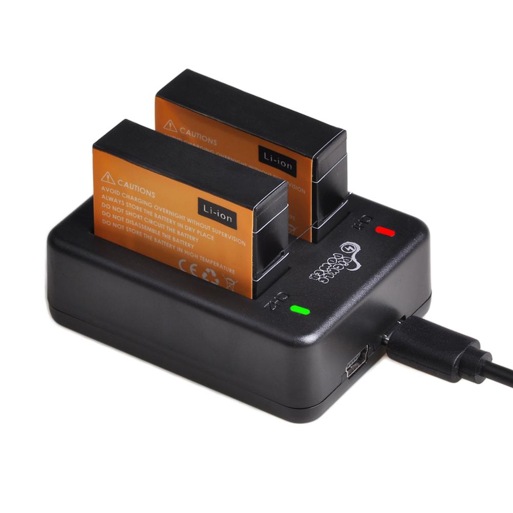 Batería y cargador para Go pro Hero 4 hero4, accesorios para Cámara de Acción GoPro HERO4 AHDBT-401: 2 battery 1 charger