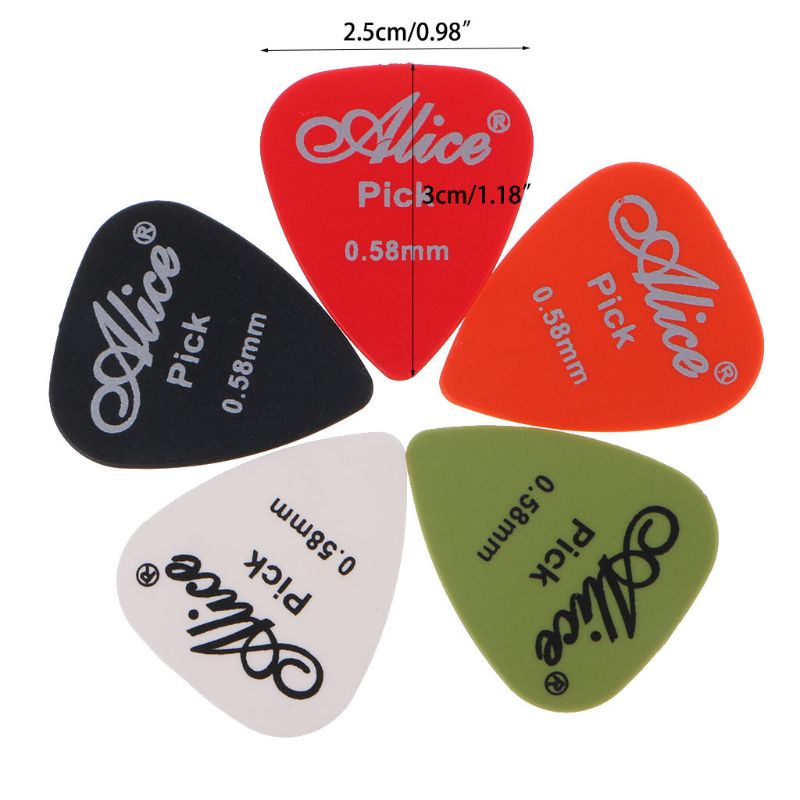 20 stk. 0.58mm glatte nylon gitarplekter plekter plekter holdbarhet