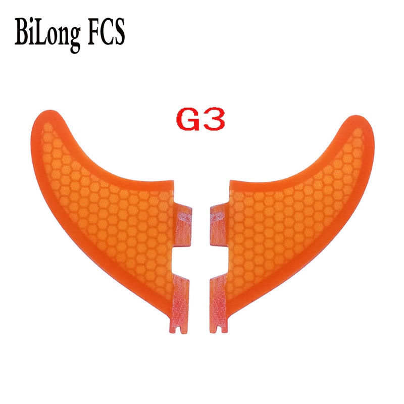 BiLong FCS II-aletas de fibra de carbono para tabla de surf, tamaño G3, G5, G7, Juego de 2 unidades