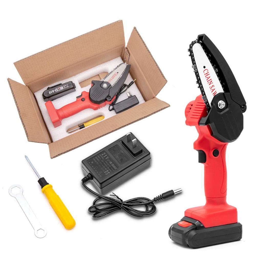 Mini Portable Electric Pruning Saw Electric Saws Woodworking Electric Saw Garden Logging Mini Electric Chain Saw Lithium Battery: A Battery / EU