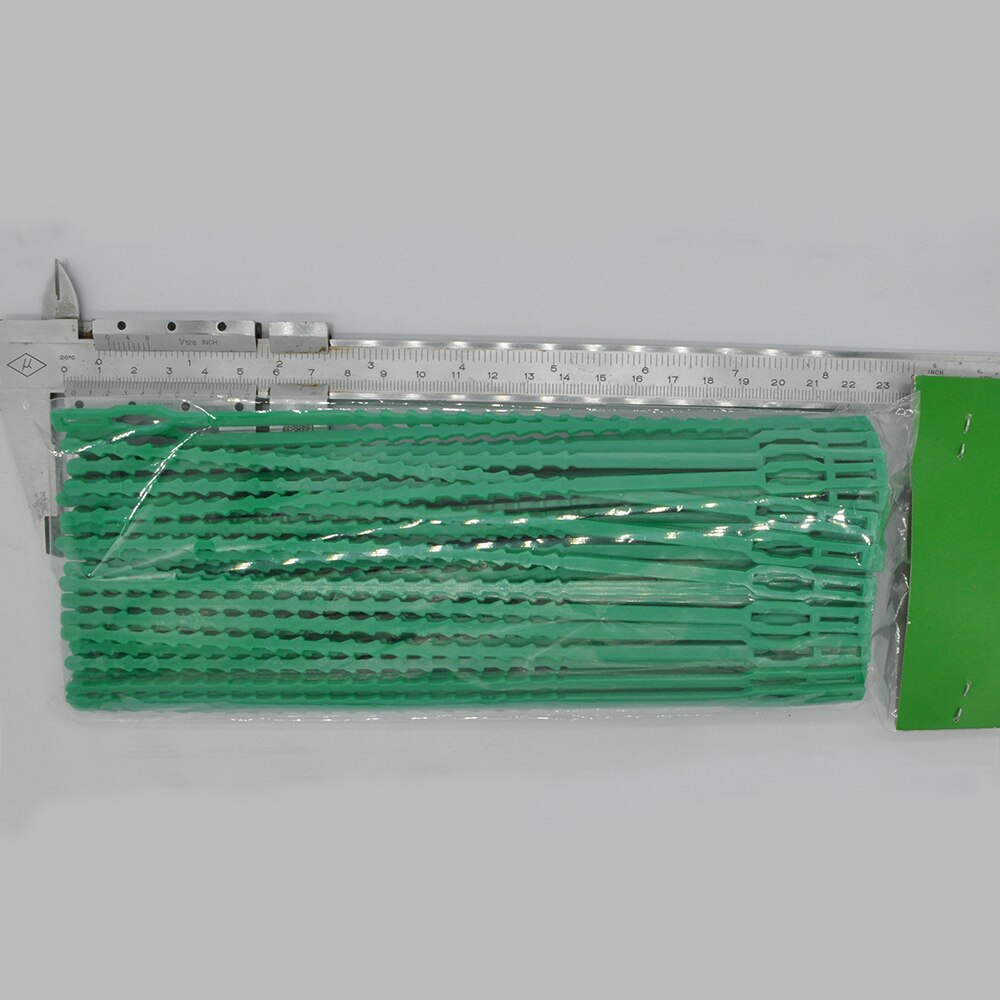 50/100Pcs Reusable Gardening Cable Ties Plant Support Shrub Fastener Tree Locking Adjustable Plastic Cable Ties Tools: 100pcs / 22cm
