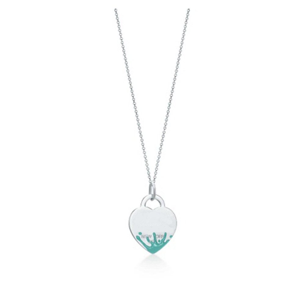 Mode 1:1 S925 Sterling Zilver Originele Indigo Hart Ketting Dames Romantische Sieraden: 2