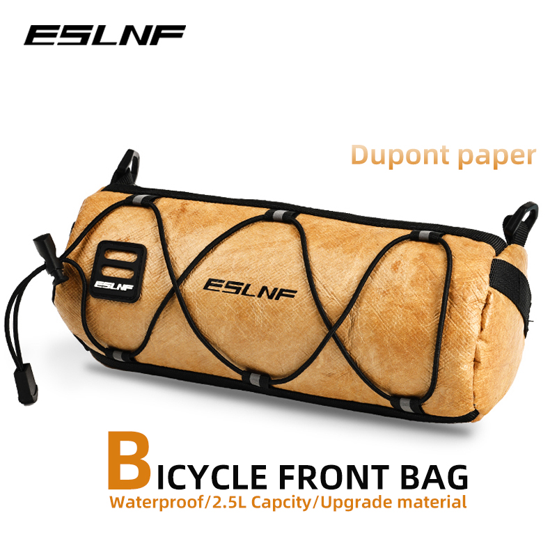 ESLNF-bolsa impermeable para tubo delantero de bicicleta, cesta para manillar de bicicleta, paquete multifunción, portátil, gran capacidad, accesorio de ciclismo
