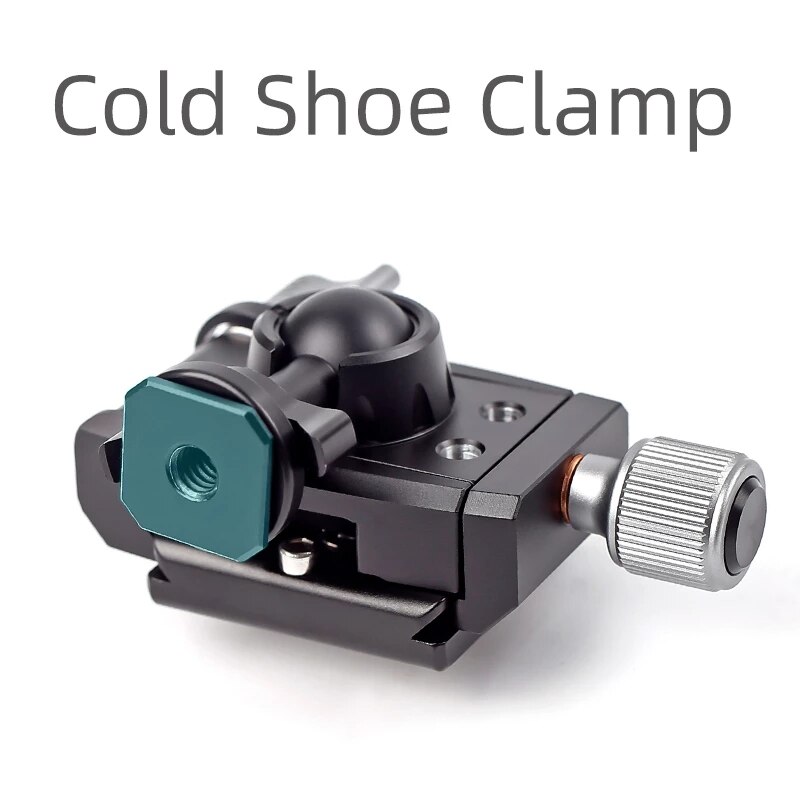 XILETU BS-2 Metal Cold Shoe Clip Ball Head Lightweight Mini Tripod 360 Degree Panoramic Heads Stand for DSLR Micro-Single Camera