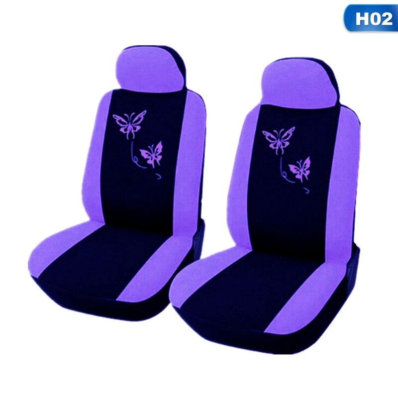 4/9 Stks/set Universele Auto Stoelhoezen Vlinder Borduurwerk Auto-Styling Vrouw Stoelhoezen Auto Interieur Accessoires: H02