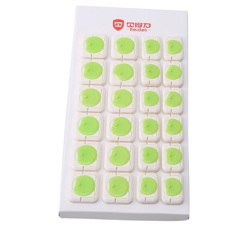 Baby Kids Safety Electrical Outlet Plug Socket Shock Protector Outlet Cover Anti Baby Kids Child Safety Guard Plastic Solid: green