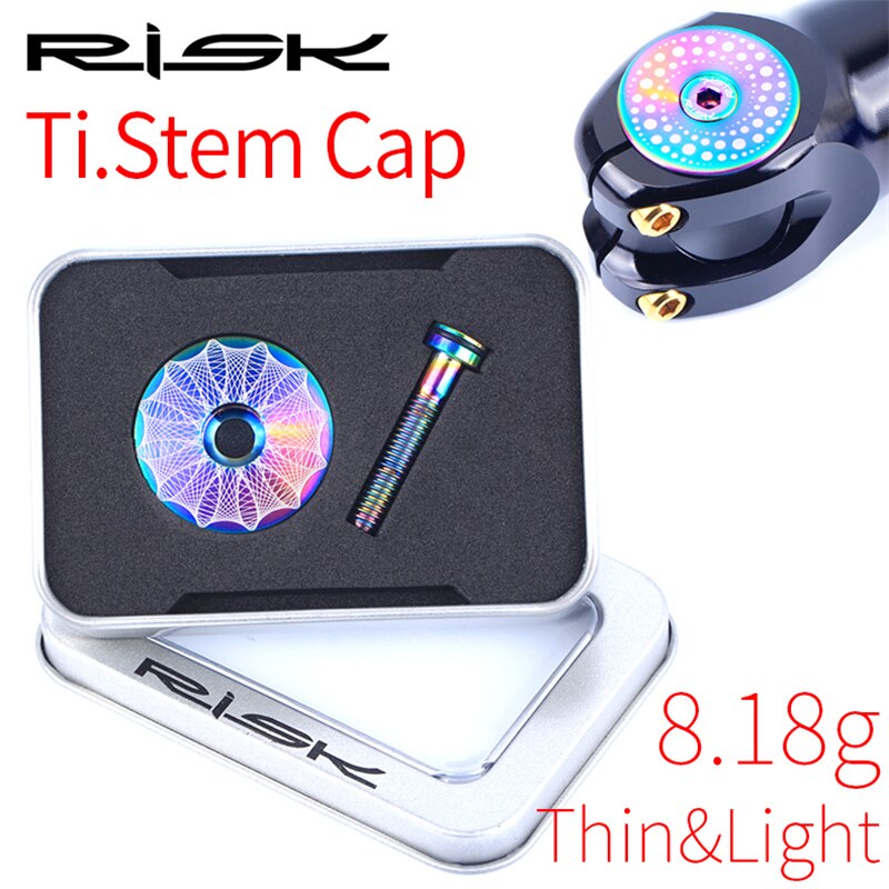 Risico Titanium Legering Fiets Headset Cap Fiets Headset Stem Bolt Headset Schroef Voor Mtb Bmx Fixed Gear/Vouwfiets stuurpen Top Cap