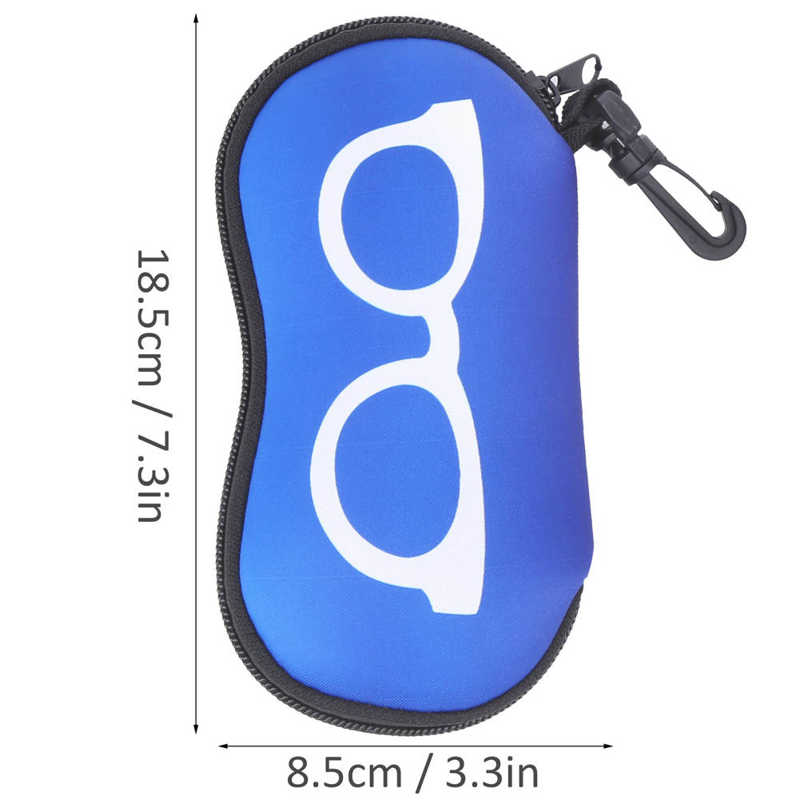 2Pcs Glasses Case Sunglasses Neoprene Protector Eyewear Zipper Box Waterproof Diving Glasses Bag Travel Accessories