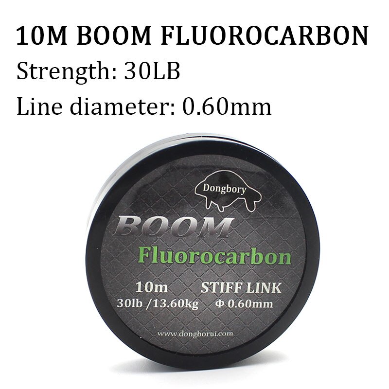 10m -bom fluorocarbon fiskesnøre til karperrig fremstilling af fisketilbehør + chod rig fiskeri crimp ærmer feeder karper grej: 30lb