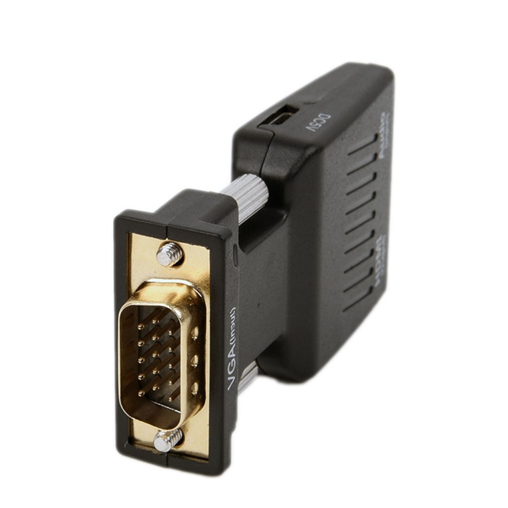 VGA Male to HDMI Female Converter with Audio Adapter Cables 1080P for HDTV Monitor Projector PC PS3