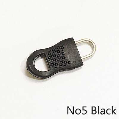 Meetee 50Pc Plastic Removable Zipper Puller for 5# 8# Jacket Coat Zipper Pull Head DIY Garment Detachable Zip Silder Repair Kits: No5Black