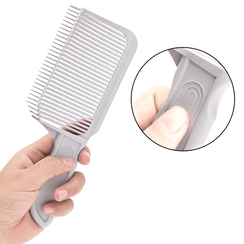 Peine para decolorar, cortadora de peluquero , mezcla de peine para cortar cabello con parte superior plana para hombres, cepillo para decolorar resistente al calor