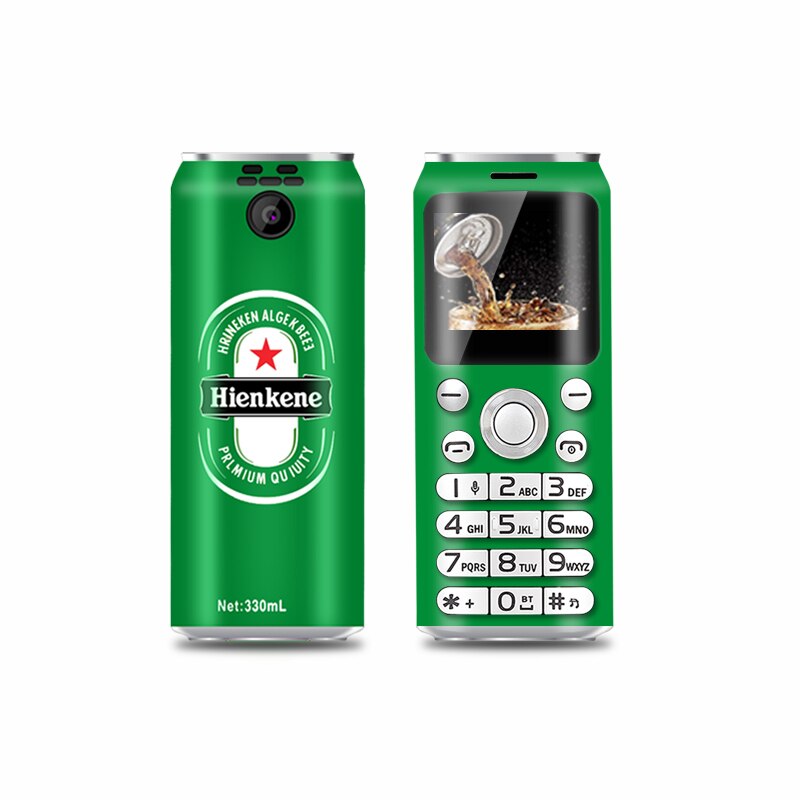 Mini mobiele telefoon kleine mobiele telefoons dual sim  mp3 bluetooth dialer studententelefoon kinderspeelgoed: Russisch toetsenbord / Groente