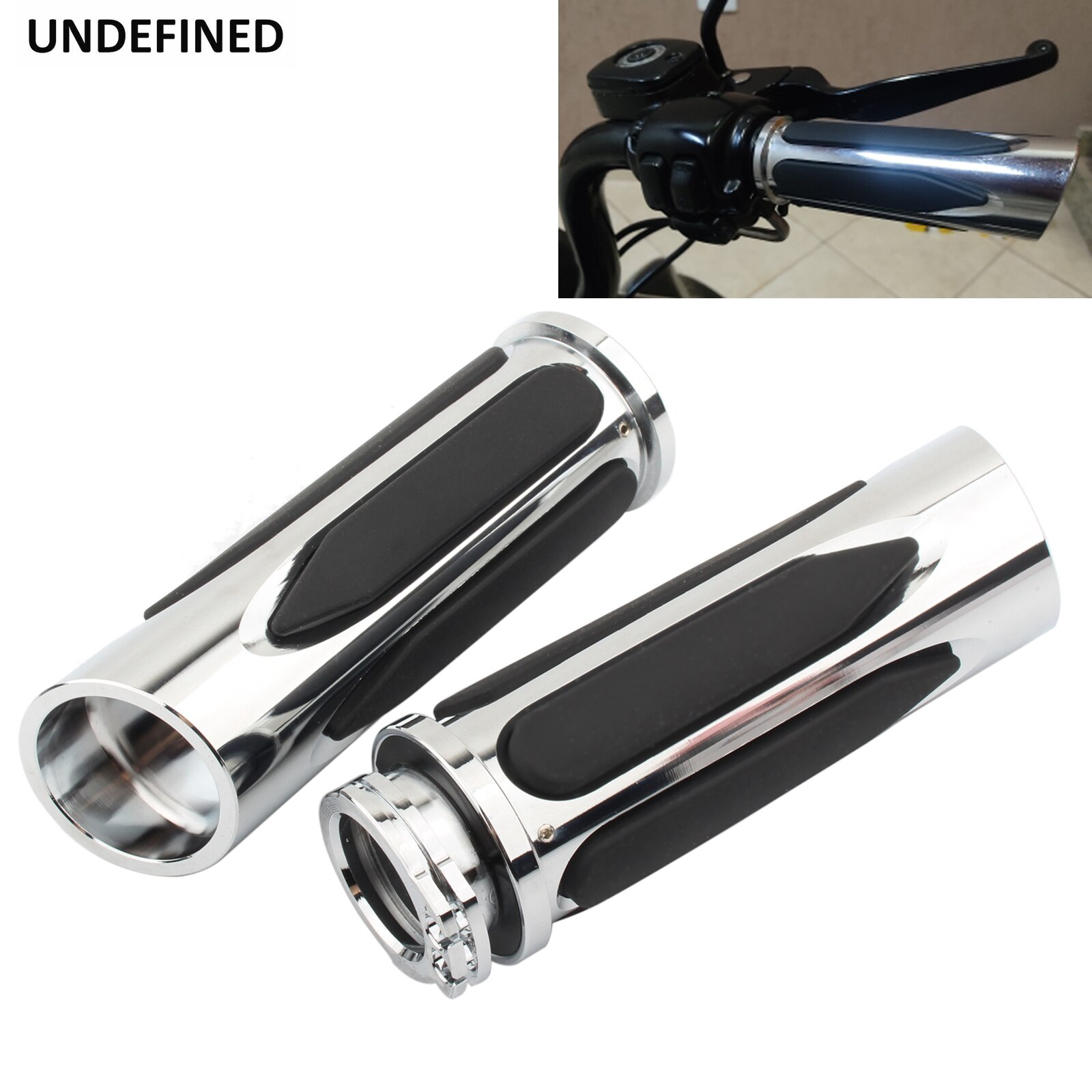 25mm Motorcycle Hand Grip Cover CNC Handlebar Grip... Grandado