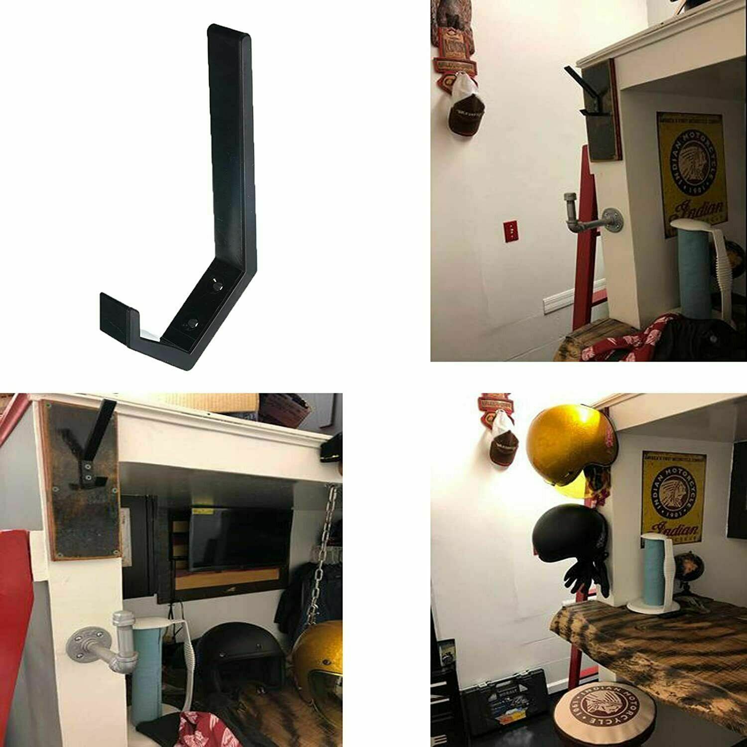 Gancho para casco de motocicleta, perchero para chaquetas bolsa para llaves, soporte de montaje en pared, pantalla de tela, 4 Uds.