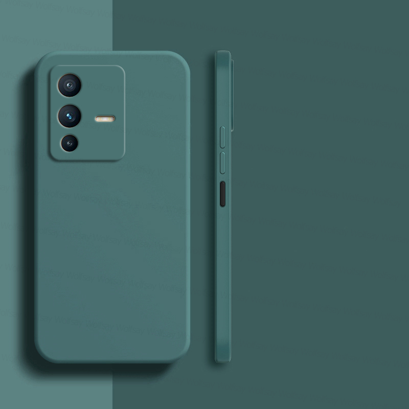 Für Vivo V23 fallen Vivo V23 Profi Abdeckung Fällen Stoßfest Flüssigkeit Silikon Weiche TPU Schutz Telefon Zurück fallen Für Vivo v23 Profi: Pro Vivo V23 Profi / Schwarz Grün