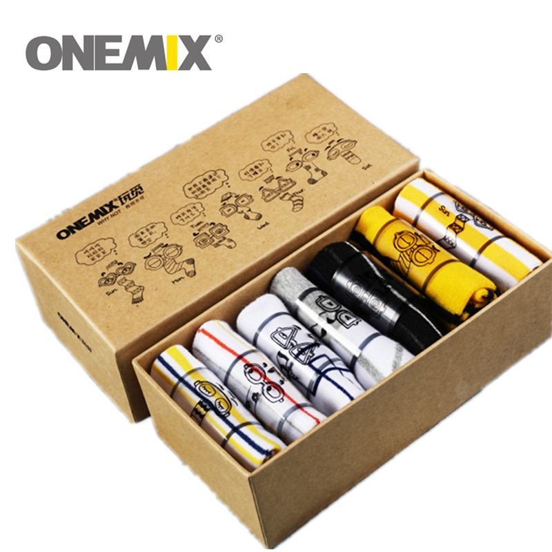 ONEMIX 7 par/lote deportes Calcetines de algodón para los hombres Semana, 7 días, usando para al aire libre correr caminar cómodo Color al azar