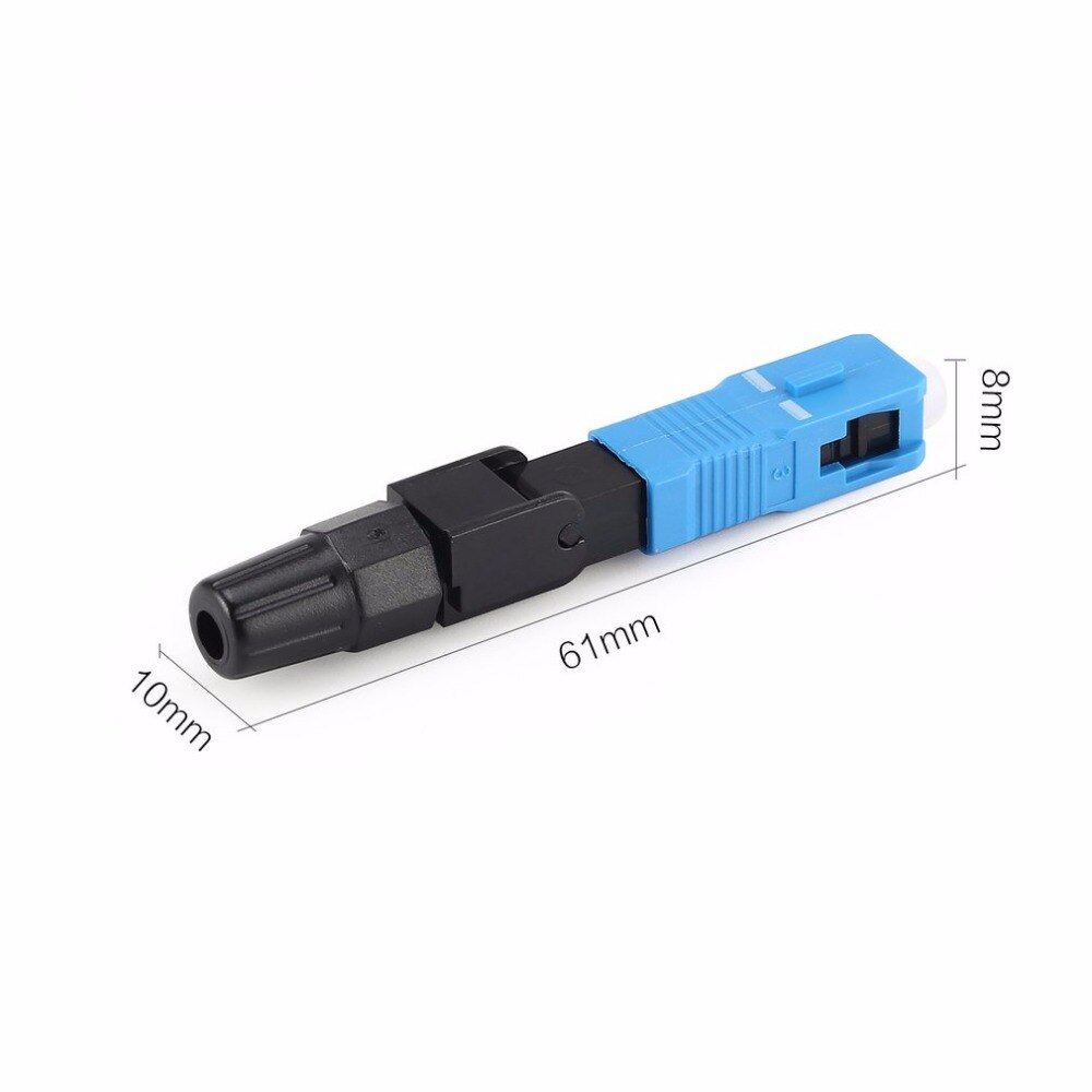 10Pcs SC/UPC Fiber Optic Connector FTTH Embedded Single Mode Assembly Fiber Optic Quick Connector Fiber Optic Fast Connector