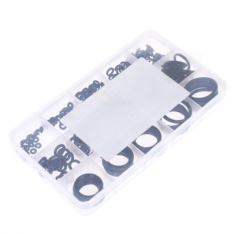 200Pcs Rubber O-Ring Washer Assortment Set Hydraulic Plumbing Gasket Seal Kit