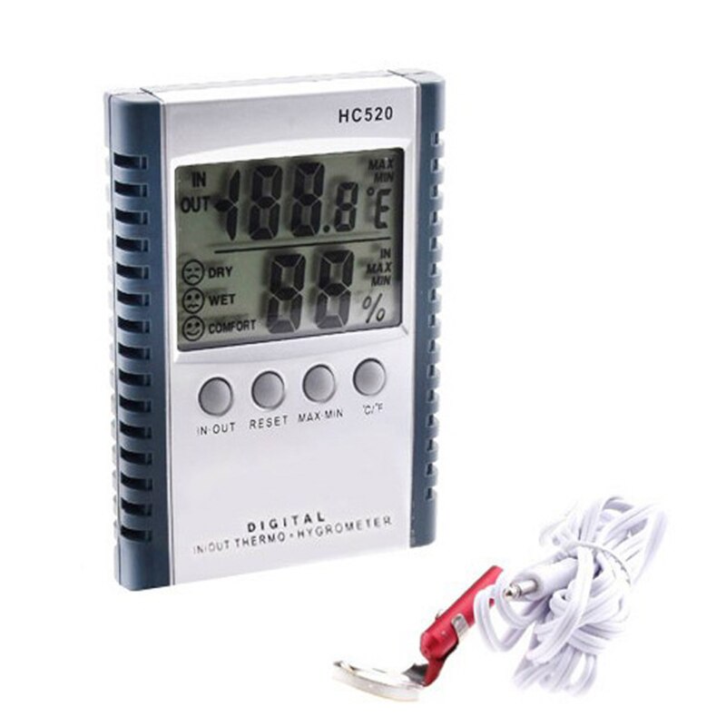 Zoo Med Digitales Thermometer & Feuchtigkeitsmesser – Für Terrarien, Wasserfeste Sonde, Inkl. Batterie
