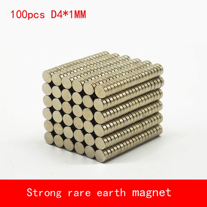 100 stks 4x1mm mini zeldzame aarde magneten sterke neodymium schijf magneet 4*1mm