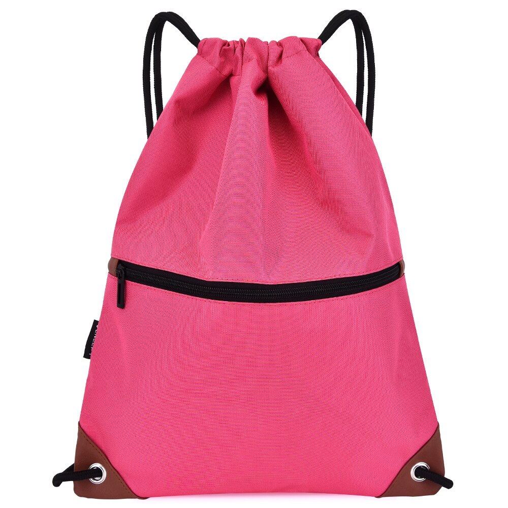Gymnastiksæk løbesnor rygsæk vandafvisende bæltetaske med lynlås lommesæk til voksne og teenagere børn: Ro