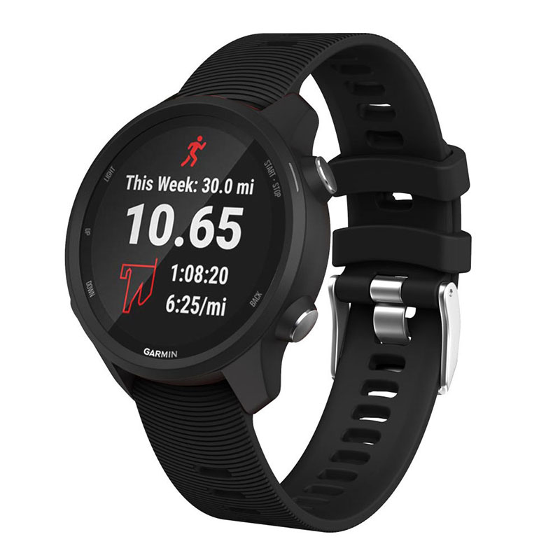 20mm silikonowy pasek do zegarków Watchband dla Garmin Vivoactive 3 HR Forerunner 245 645 inteligentny pasek na rękę bransoletka Huawei zegarek 2: for Vivoactive 3 / black