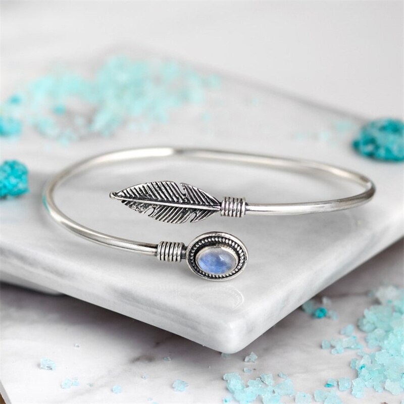 Boho Style intarsiato turchese bracciale da sole Design creativo coda bracciale aperto femminile accessorio regalo personalità festa: 4