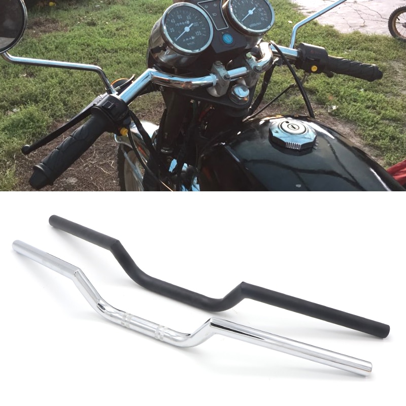 Universal svart motorsykkel sykkel justerbar roterbart styre bredt 7/8 " 22mm håndtak bar euro stil cafe racer old school