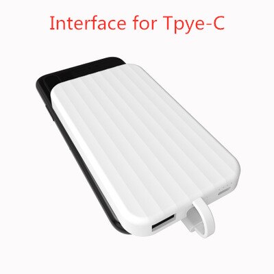 For Samsung Portable Suction cup power bank Cover For Huawei/Xiaomi 6000mAh Extended Phone Battery Power Charger For OPPO/vivo/Oneplus Backup Battery Charger: White Type-C