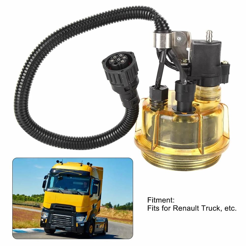Truck Fuel Water Separator Bowl 20875073 Spin-on with Heating Function fits for Volvo Renault 20808386 20870050 20478263 2086939