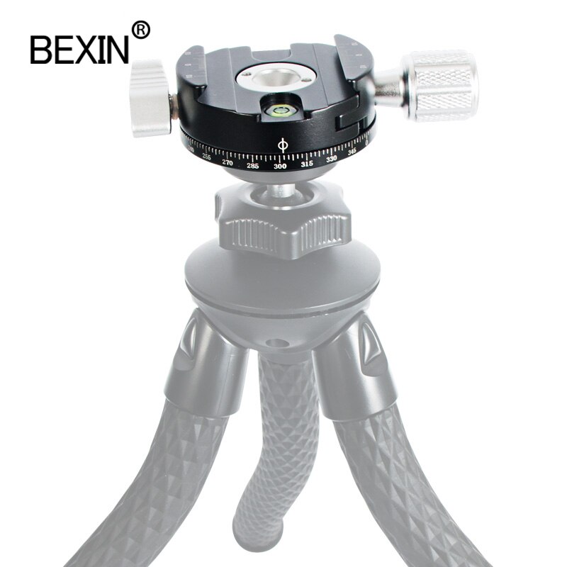 Mini camera clamp dslr quick release clamp tripod plate mount clip panoramic rotating clamp for arce adapter tripod camera