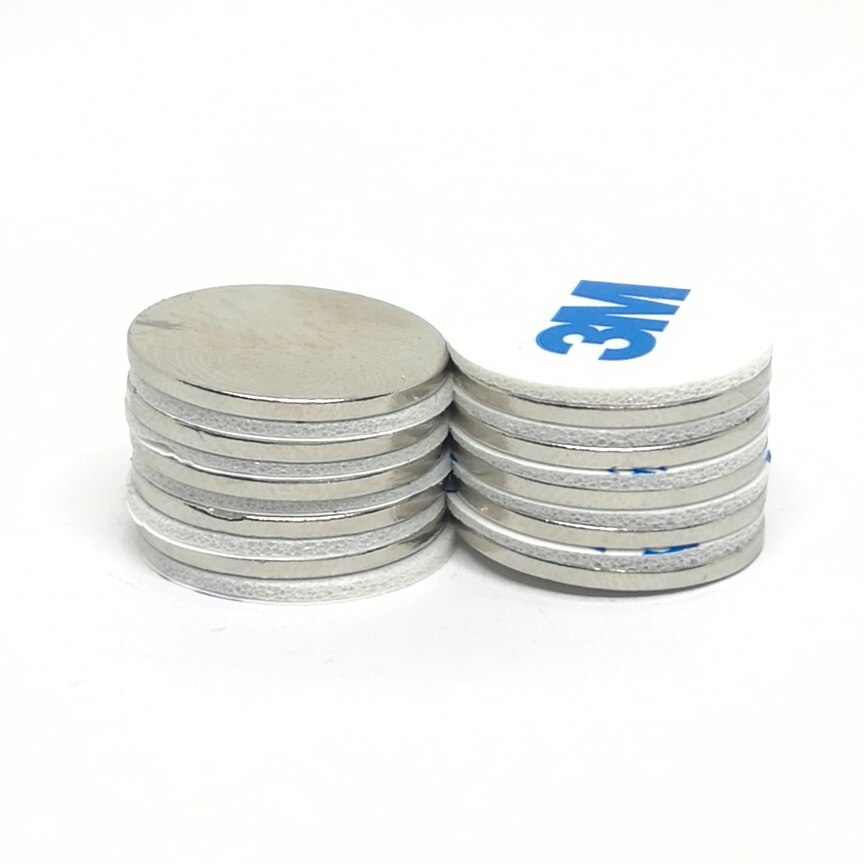 10 Stks/partij Neodymium Magneet 18*1.5 Riem Met 3M Zelfklevende Disc Magneet 18X1.5 N35 ndfeb Magneten Dia 18X1.5