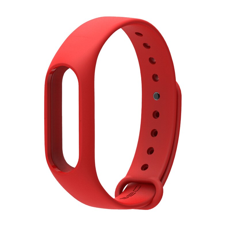 Para Xiaomi Mi Band 2 Correa de muñeca de silicona para mi Band 2 pulsera accesorios reloj inteligente Original M2 Miband 2 Correa: Red