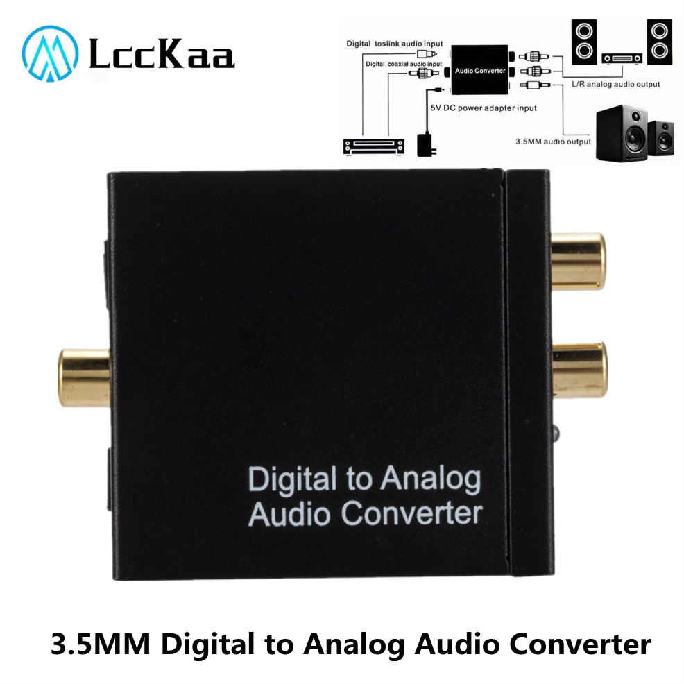 Lcckaa 3.5Mm Jack Coaxiale Optische Vezel Digitaal Naar Analoog Audio Aux Rca L / R Converter Spdif Digitale Audio decoder Versterker