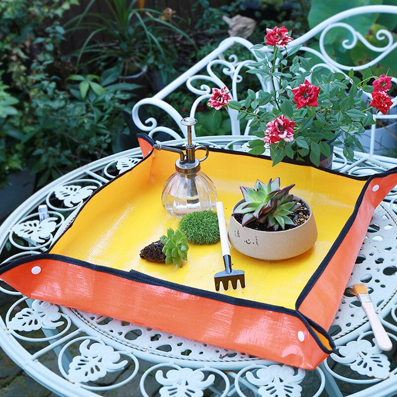 50/66/100Cm Tuinieren Planten Mat Pe Plant Verpotten Mat Opvouwbare Oppotten Waterdicht Bloem Plant Indoor Transplanteren matten