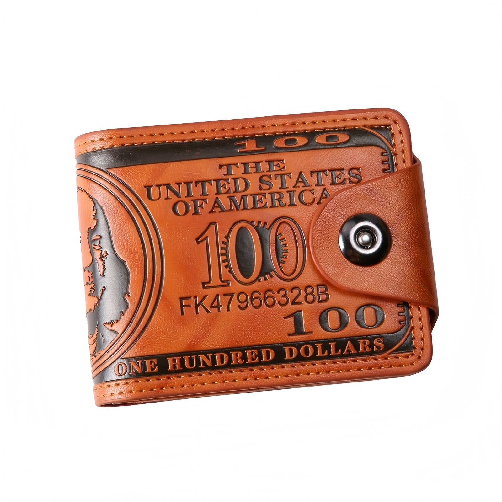 Men's Wallets With 100 US Dollar PatternWallet Male Leather Walet Photo Card HolderFashion Large Capacity Wallet Purse Bag