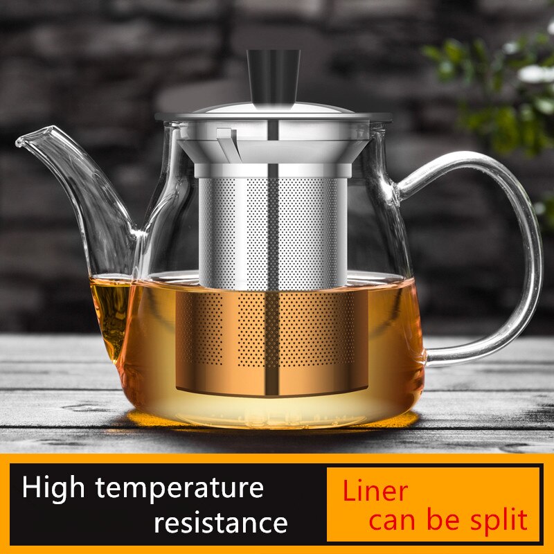 XING kilogram wysokiej temperatury szklany zestaw robić herbaty czajniczek, filtr ze stali nierdzewnej grube szkło garnek czajnik czerwona herbata
