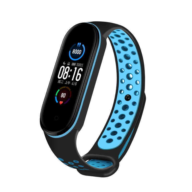 soft Silicone Bracelet for Xiaomi Mi Band 5 Strap Sport watch Silicone wrist strap For xiaomi mi band 5 bracelet Miband 5 strap